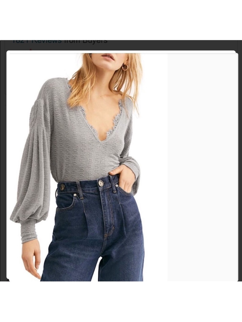 Free People Dream Girl Knit Top | Size large - Picture 3 of 5